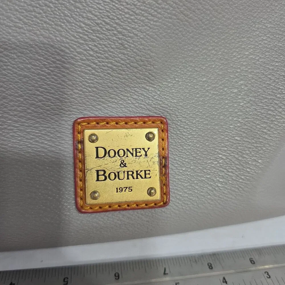 DOONEY AND BOURKE Grey WEXFORD Pebbled LEATHER FLYNN  XL TOTE BAG ORG. $328